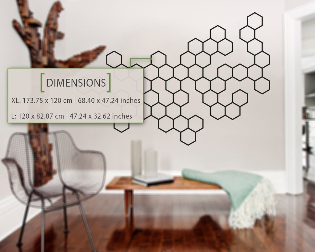 Geometric Wall Decal: Abstract Molecule Art, Modern Office Decor