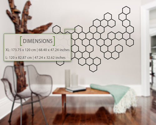 Geometric Wall Decal: Abstract Molecule Art, Modern Office Decor