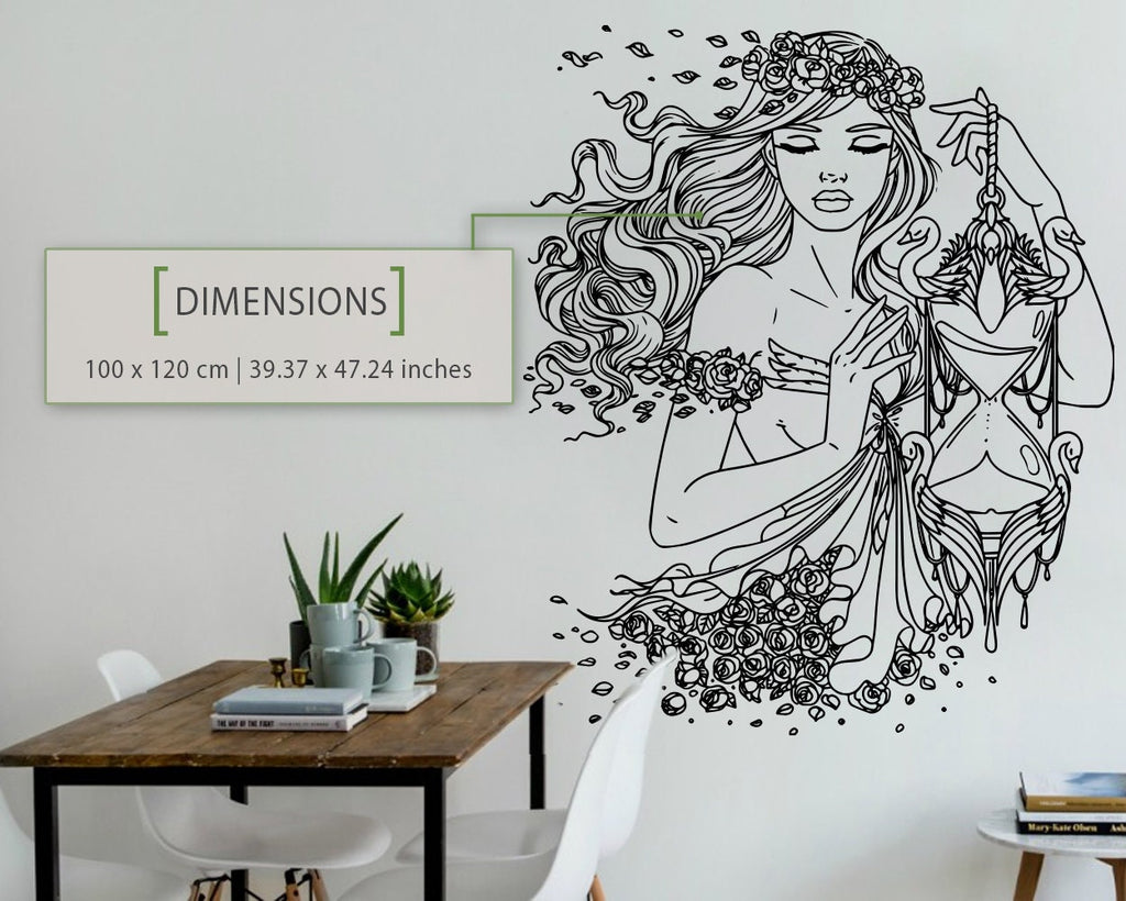 Timeless Woman Vinyl Wall Decal: Elegant Home Decor