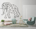 Geometric Elephant Wall Decal: Modern Animal Outline Art