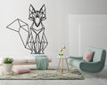 Geometric Fox Wall Decal: Modern Animal Outline Art