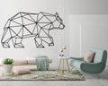 Geometric Bear Wall Decal: Animal Outline Art