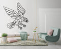 Geometric Eagle Wall Decal: Modern Animal Art