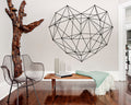 Geometric Heart Wall Decal: Modern Nursery Decor
