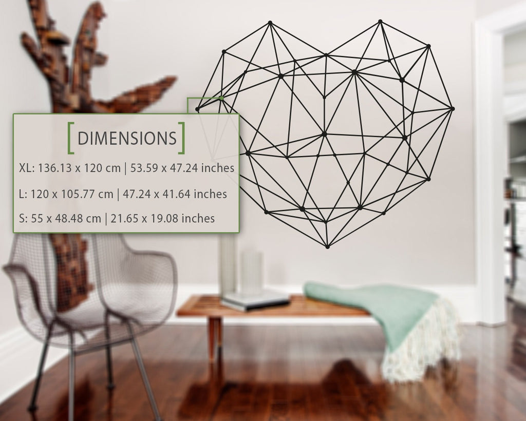 Geometric Heart Wall Decal: Modern Nursery Decor