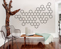 Geometric Wall Decal: Abstract Molecule Art, Modern Office Decor