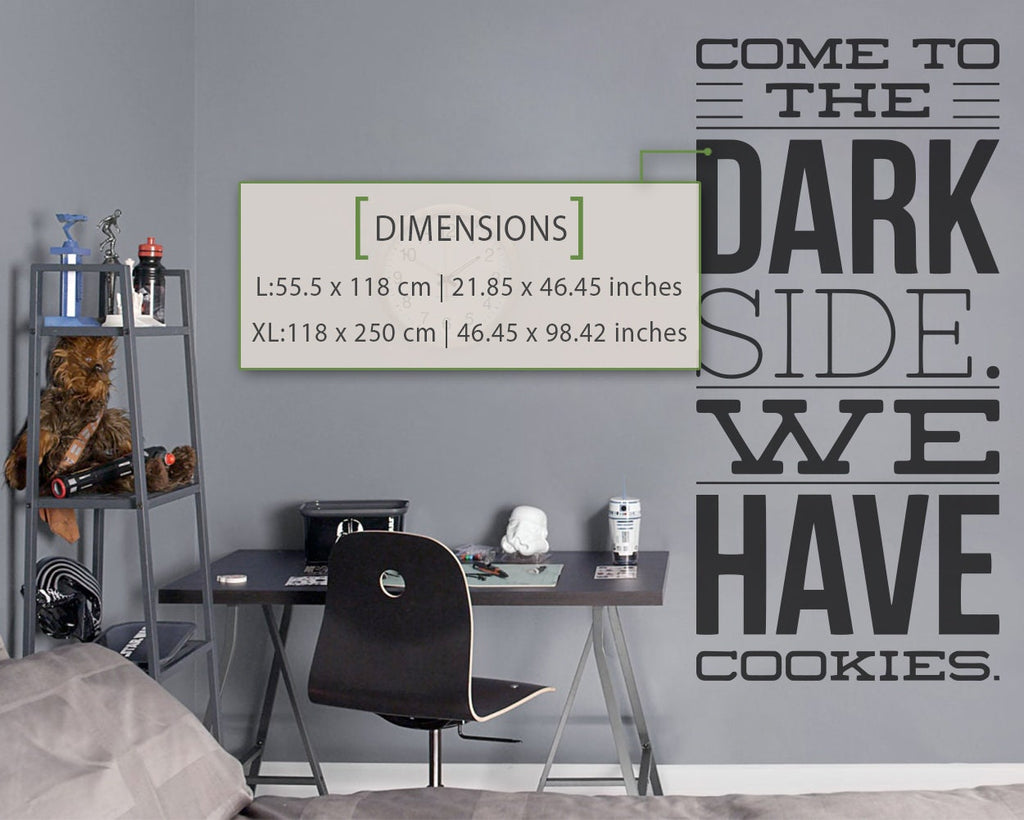 Dark Side Cookies Wall Decal: Office & Home Decor