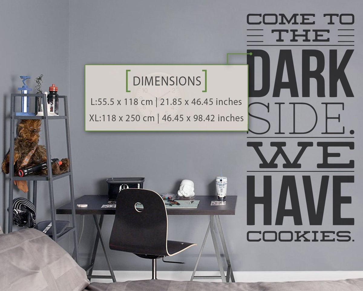 Dark Side Cookies Wall Decal: Office & Home Decor