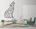 Geometric Wolf Wall Decal: Animal Outline Art