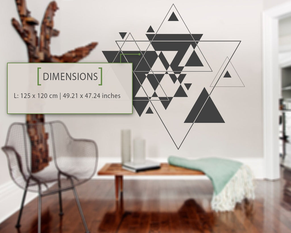 Mid Century Modern Triangle Wall Decal: Geometric Art Decor