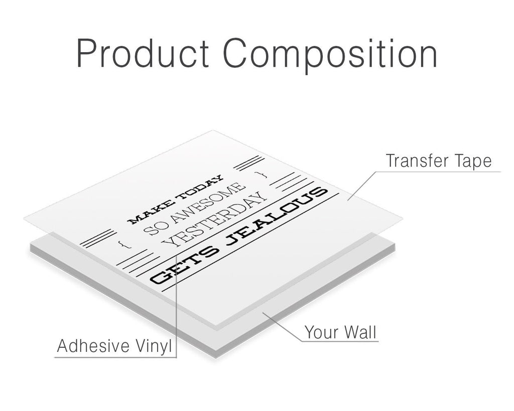 Office Wall Decal: Motivational Typography, Large Wall Sticker