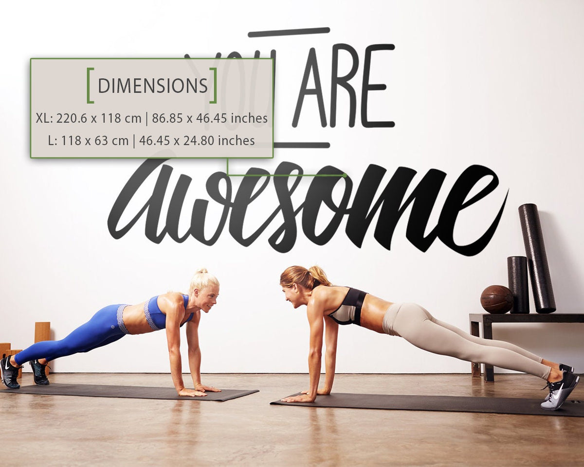 Gym Wall Decal, Fitness Motivation, Home Gym Decor