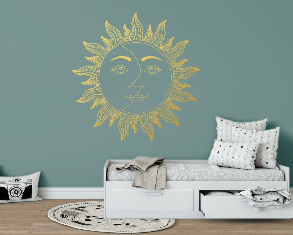 Sun and Moon Wall Decal: Home Decor Sticker