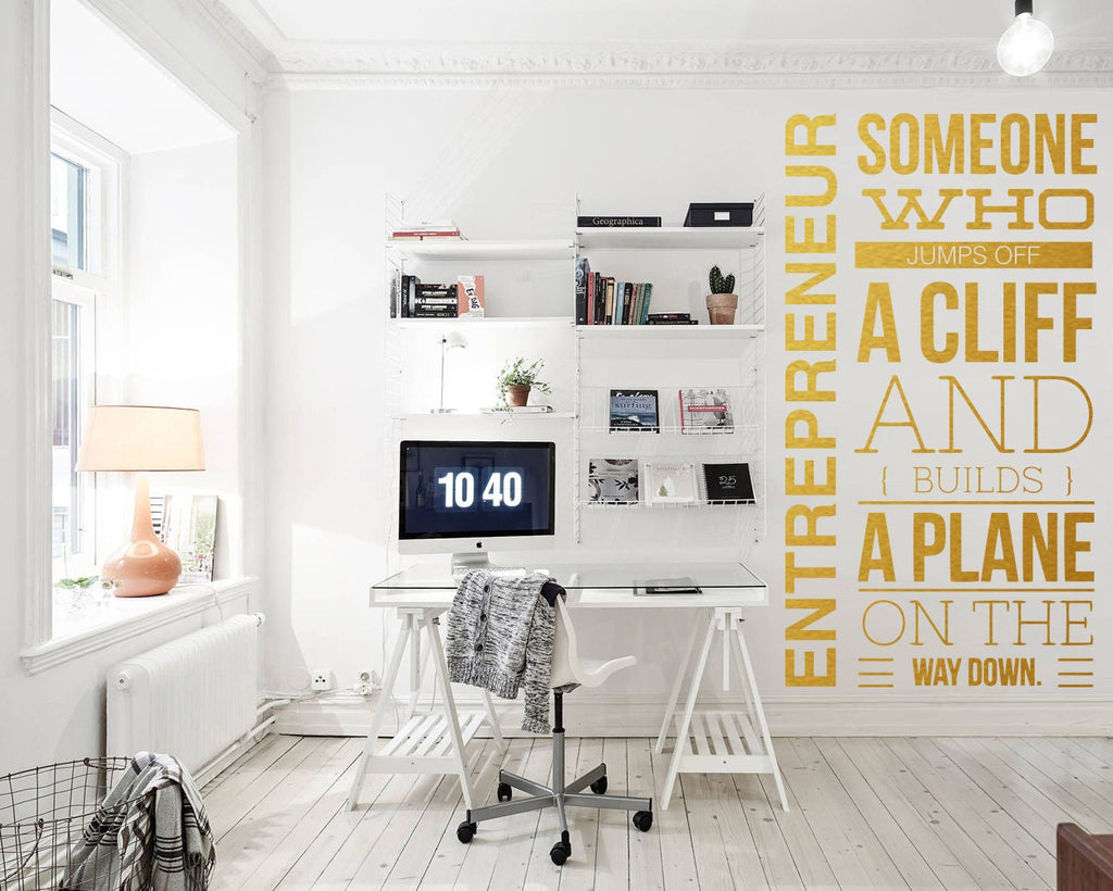 Entrepreneur Office Wall Decal: Motivational Quote Art