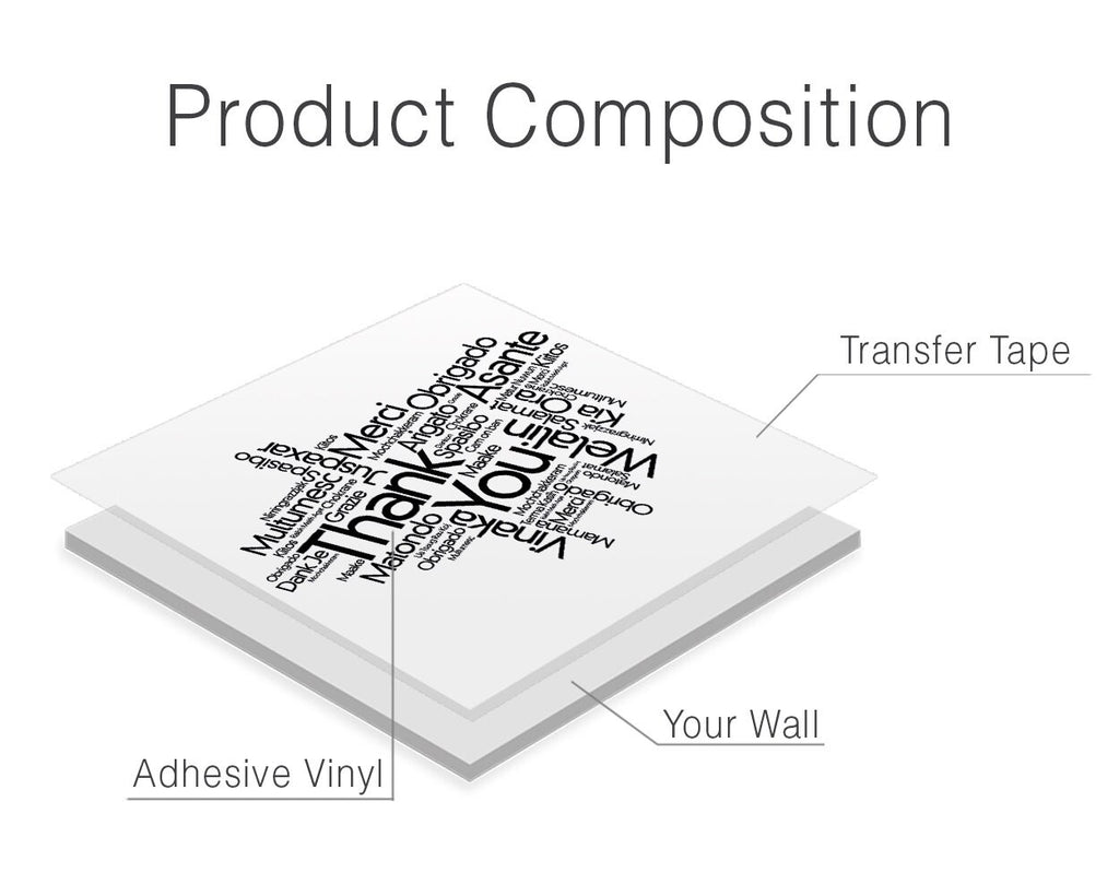 Thank You Wall Decal: Office Decor Art Sticker