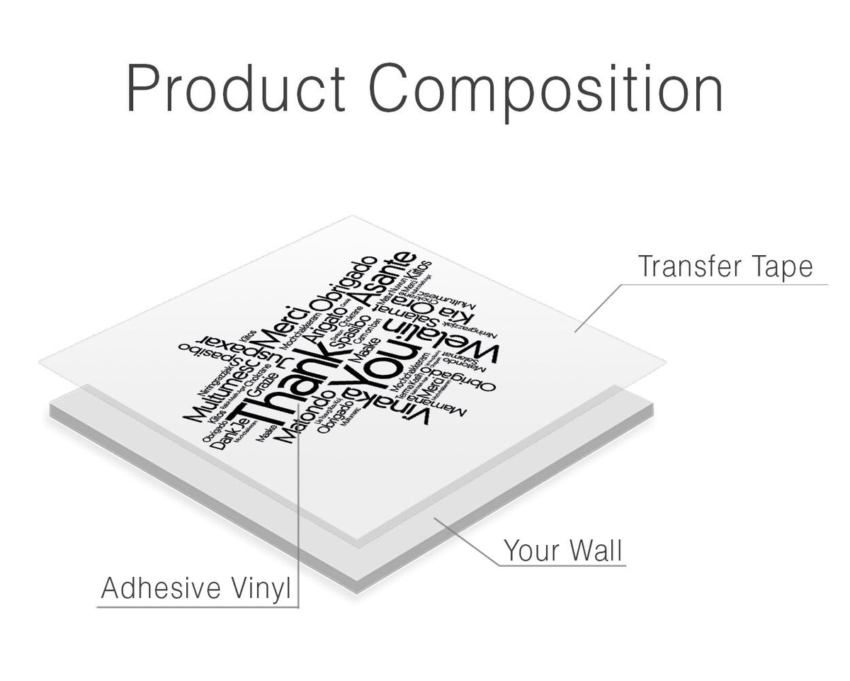 Thank You Wall Decal: Office Decor Art Sticker