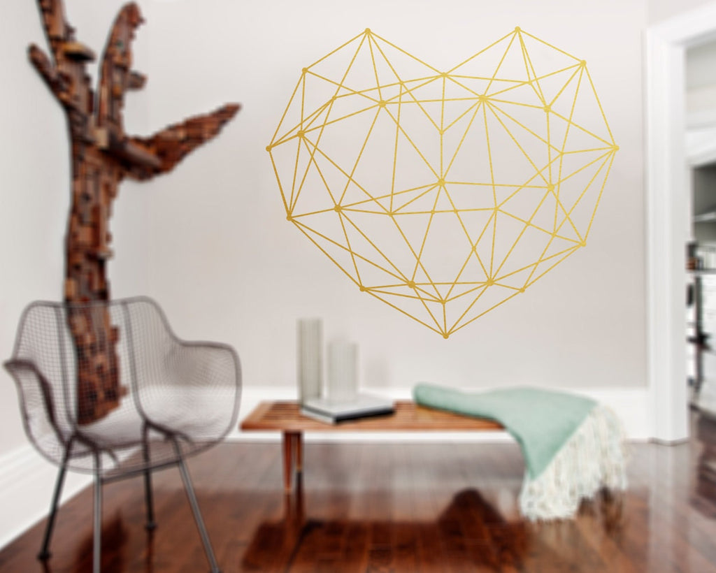 Geometric Heart Wall Decal: Modern Nursery Decor