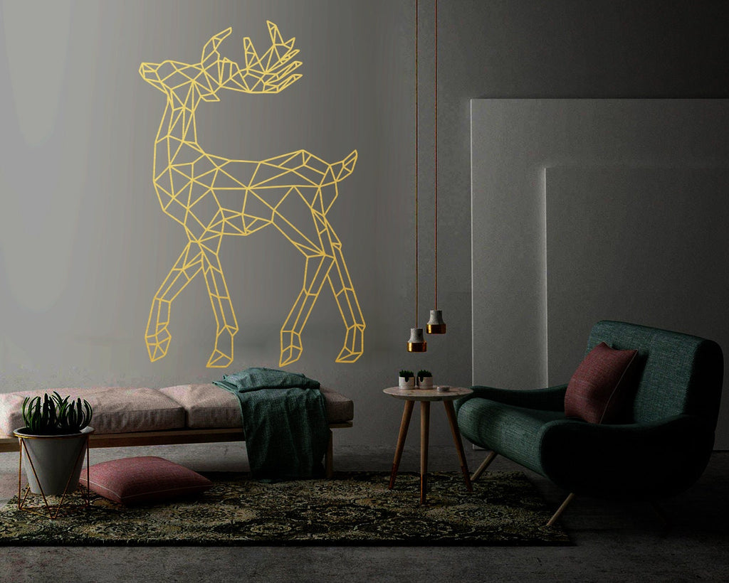 Geometric Deer Wall Decal: Nursery Home Decor