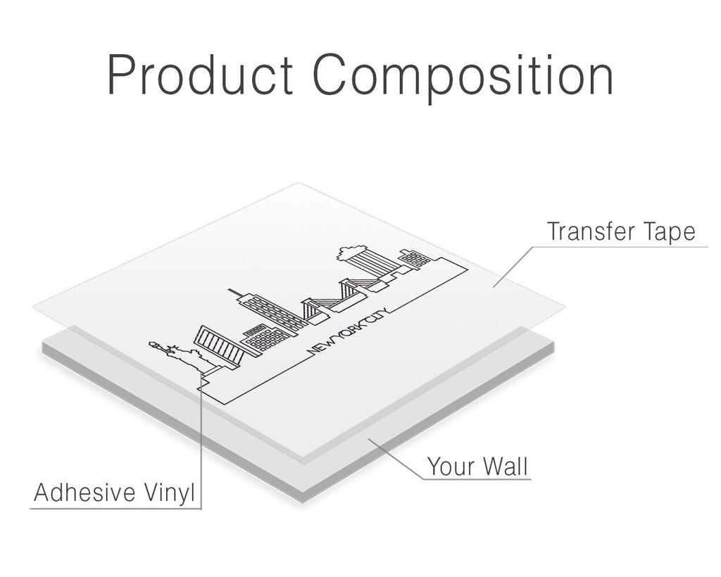 New York City Skyline Wall Decal: Modern Home Decor