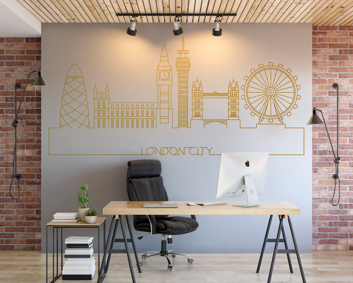 London Skyline Wall Decal: Cityscape Home Decor