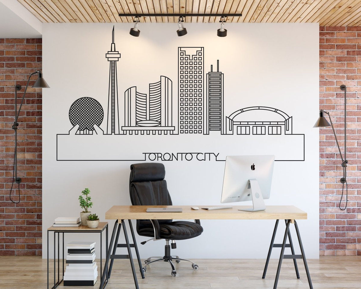 Toronto Skyline Wall Decal: Cityscape Home Decor