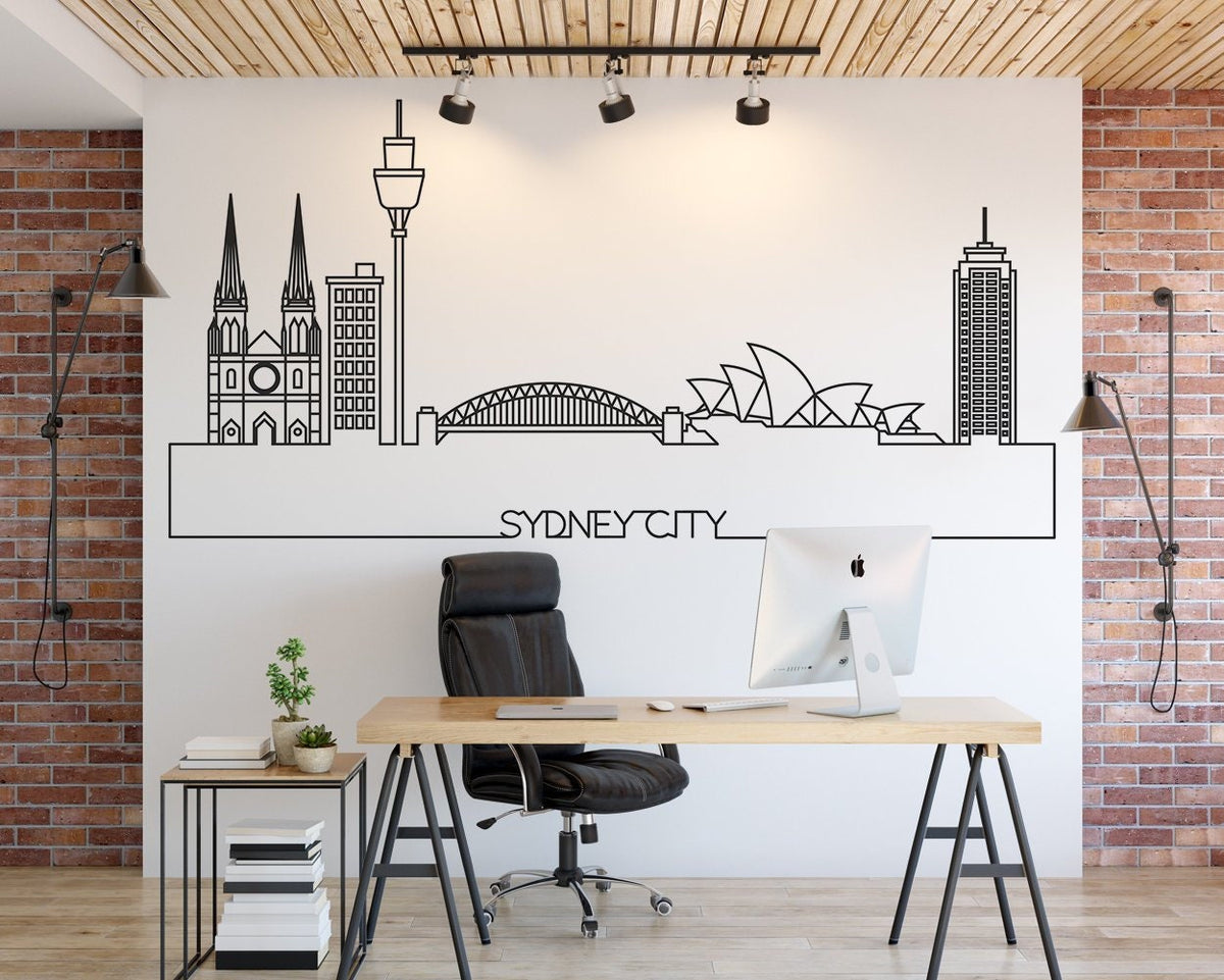 Sydney Skyline Wall Decal: Cityscape Home Decor