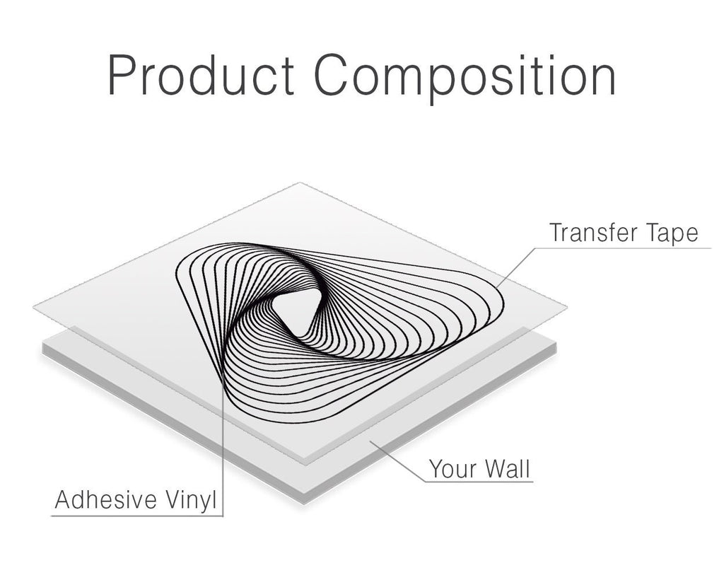 Geometric Wall Decal: Minimalist Mid Century Modern Art