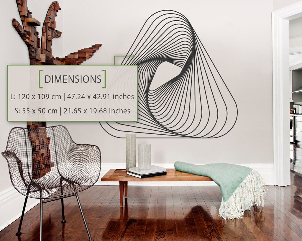 Geometric Wall Decal: Minimalist Mid Century Modern Art