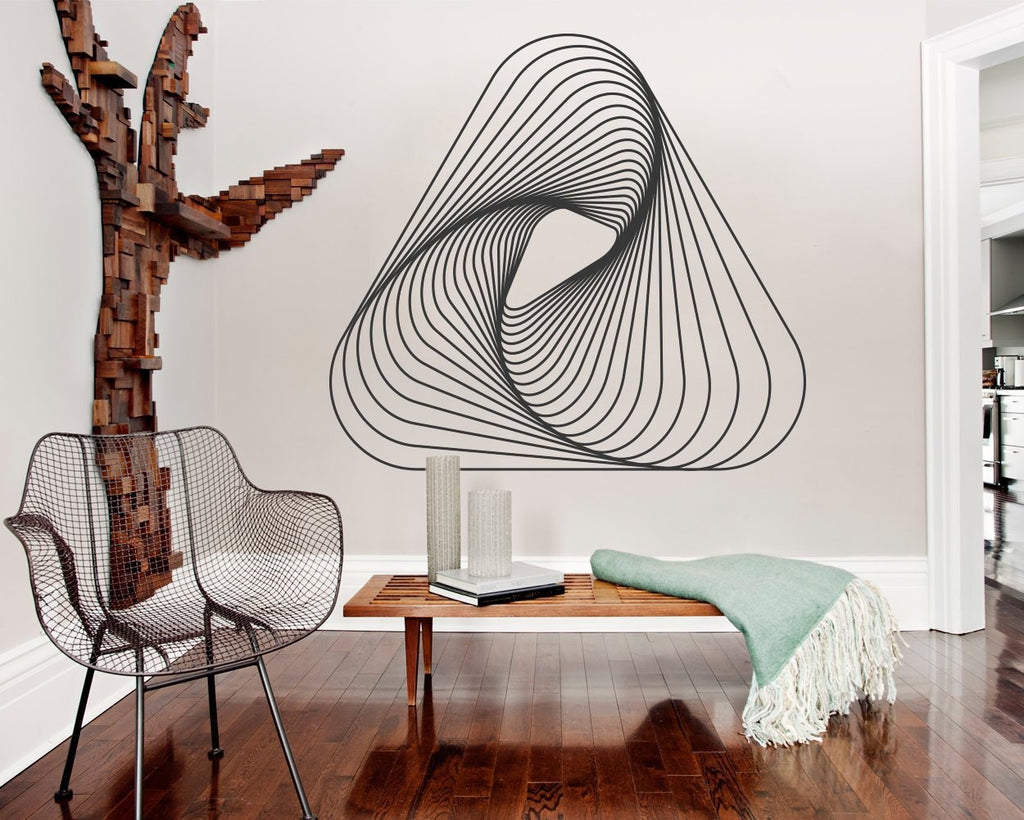 Geometric Wall Decal: Minimalist Mid Century Modern Art