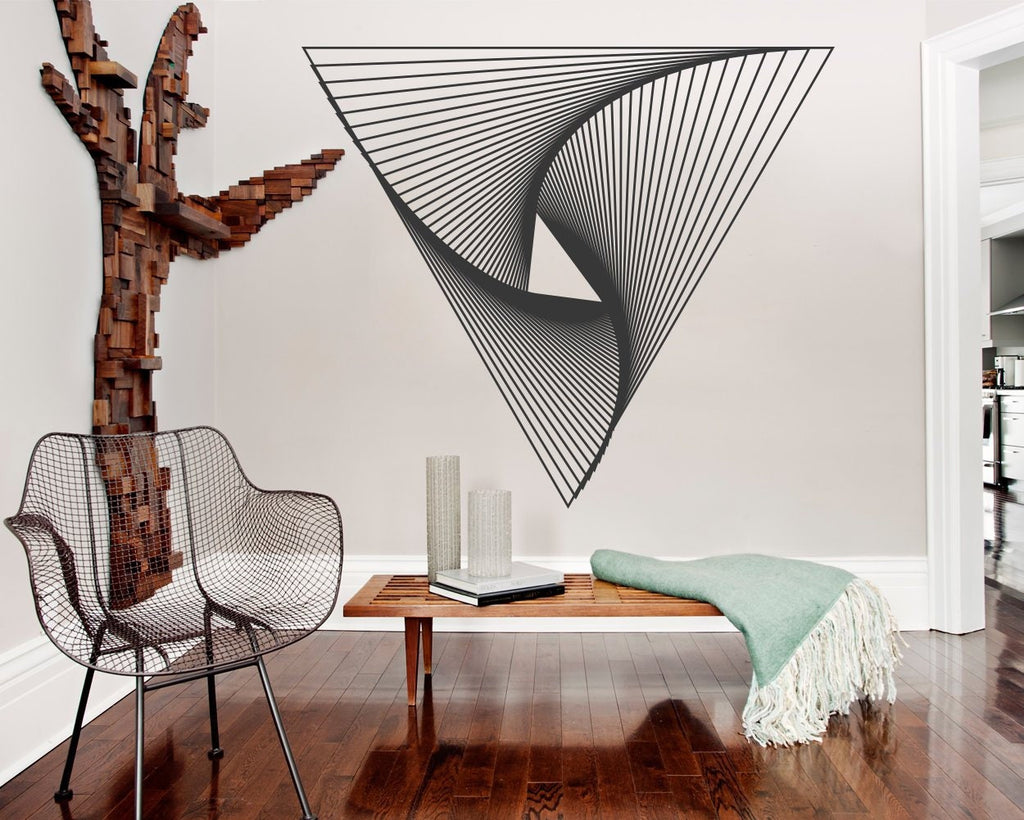 Geometric Triangle Wall Decal: Mid Century Modern Home Decor
