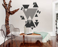 Mid Century Modern Triangle Wall Decals: Geometric Home Decor