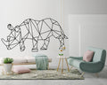 Rhino, Geometric Wall Art, Decal, Rhino Decor, Geometric Art, Geometric, Animals, Outlines, Stickers, Wall Decal, Wall Art, Decals, Gift