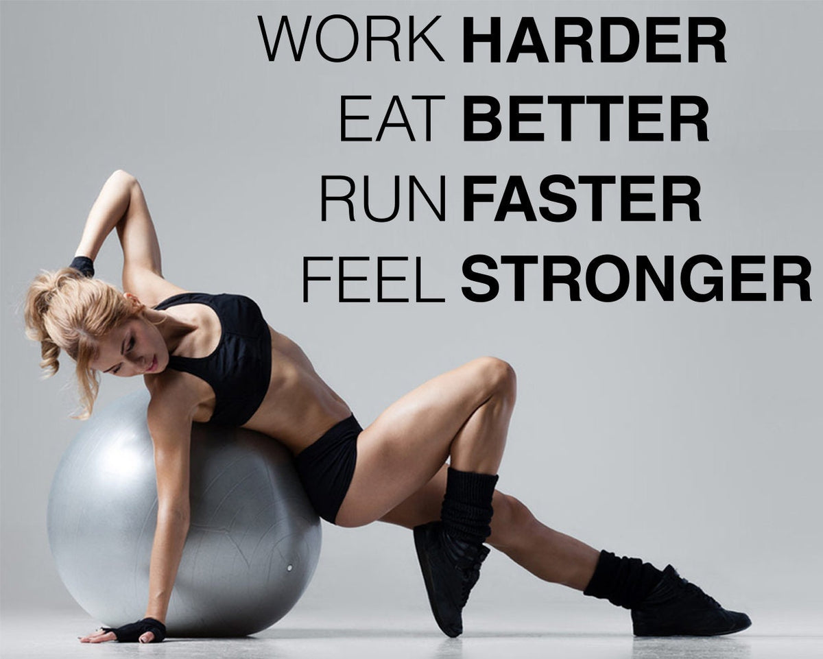 Gym Decals: Fitness Exercise Stickers, Home Gym Wall Decor
