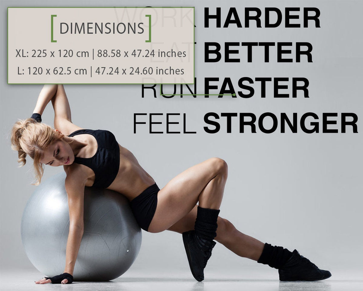 Gym Decals: Fitness Exercise Stickers, Home Gym Wall Decor