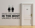 Toilet Door Vinyl Decal: Office Restroom Sign