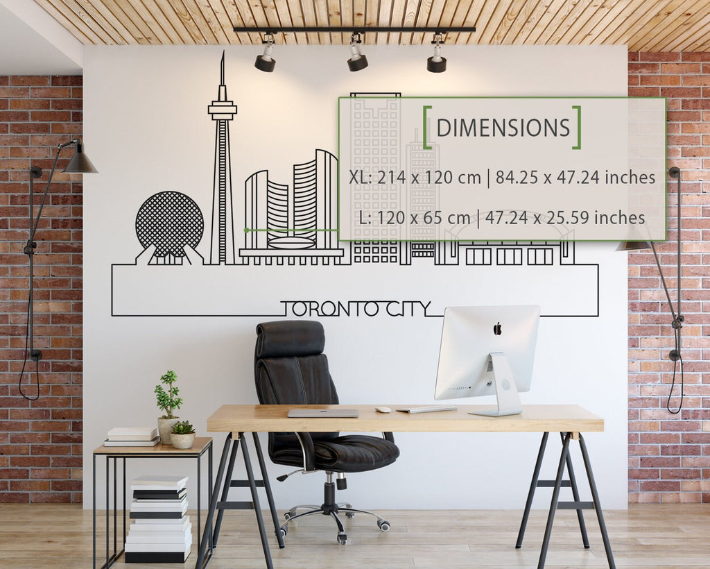 Toronto Skyline Wall Decal: Cityscape Home Decor