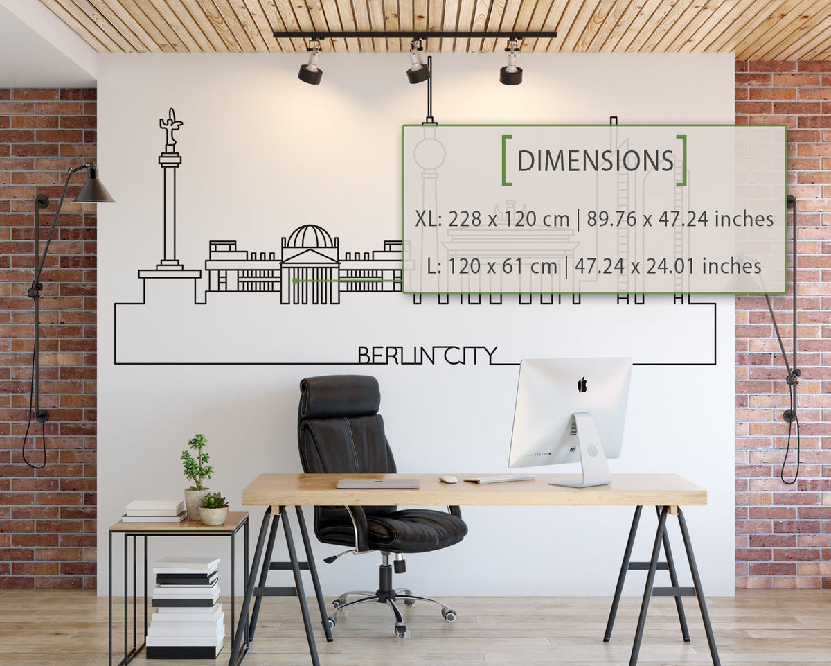Berlin Skyline Wall Decal: Cityscape Home Decor