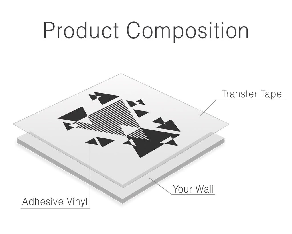 Mid Century Modern Triangle Wall Decals: Geometric Home Decor