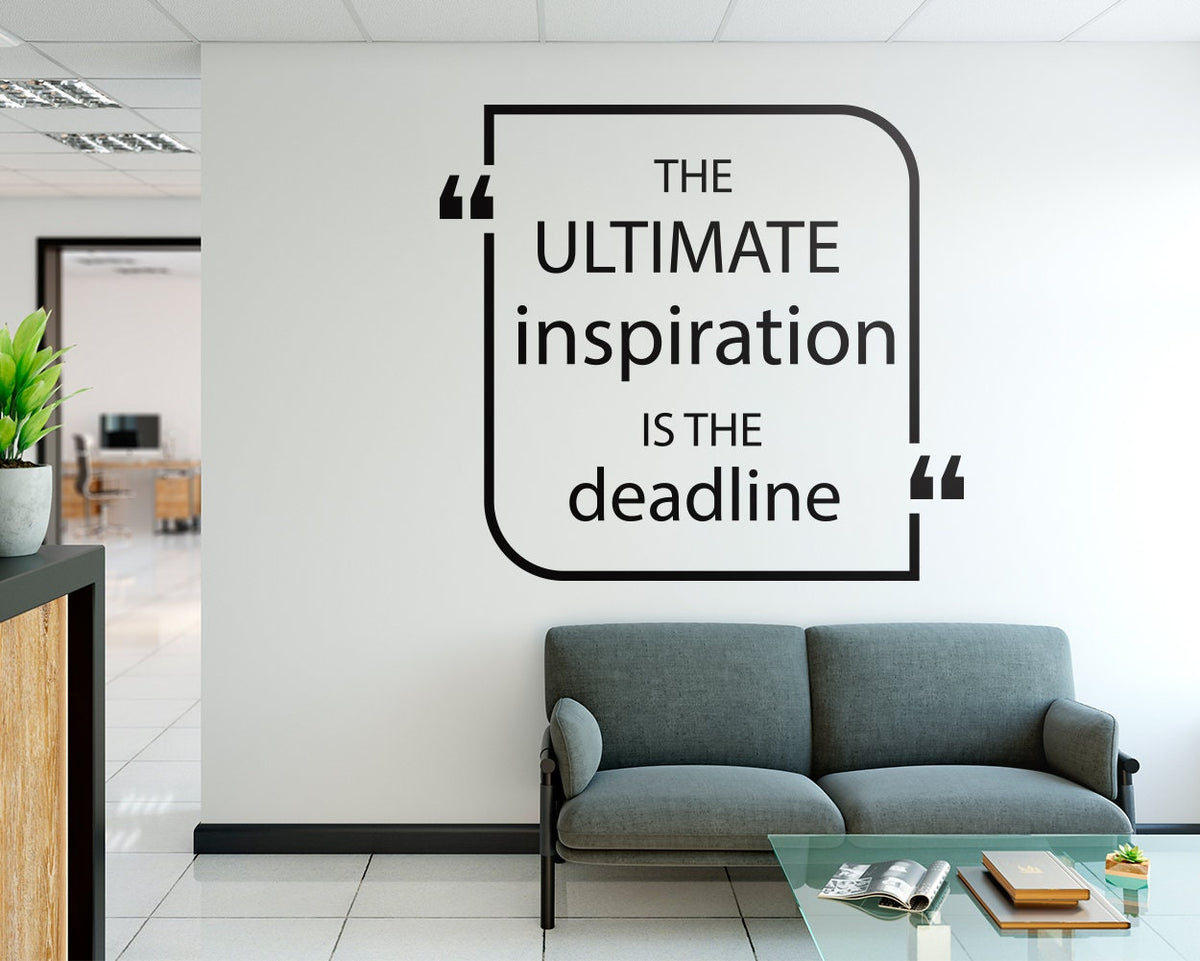 Inspirational Office Wall Decal, Typography Quote Decor