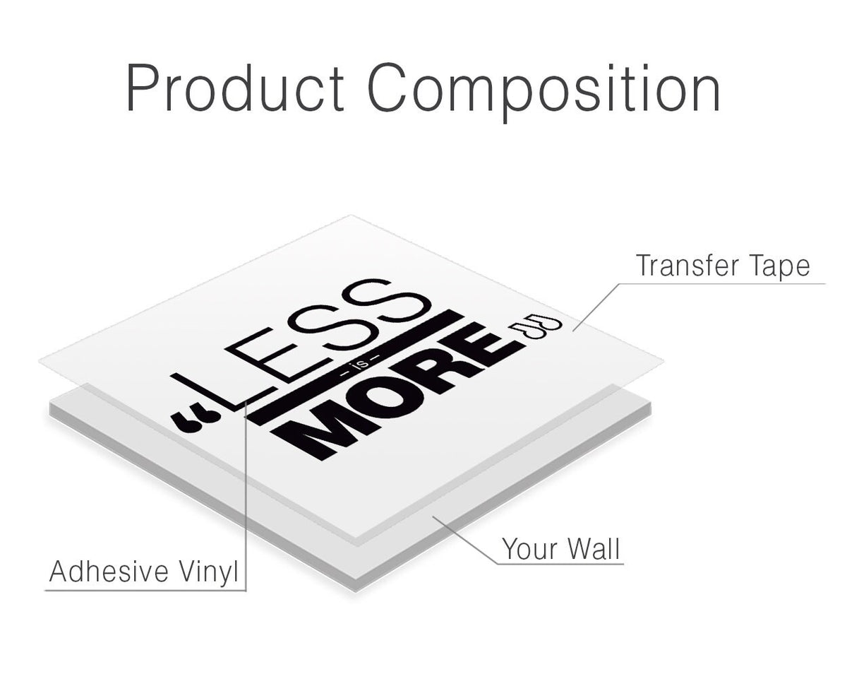 Less Is More Wall Decal: Minimalist Office Decor