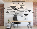Geometric Wall Decal: Abstract Minimalist Art, Office Decor (97.63 x 47.24 inches)