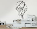 Abstract Mountain Waterfall Wall Decal: Adventure Home Decor