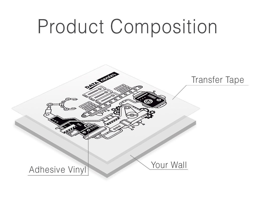 Data Center Vinyl Wall Decal: Corporate Office Decor