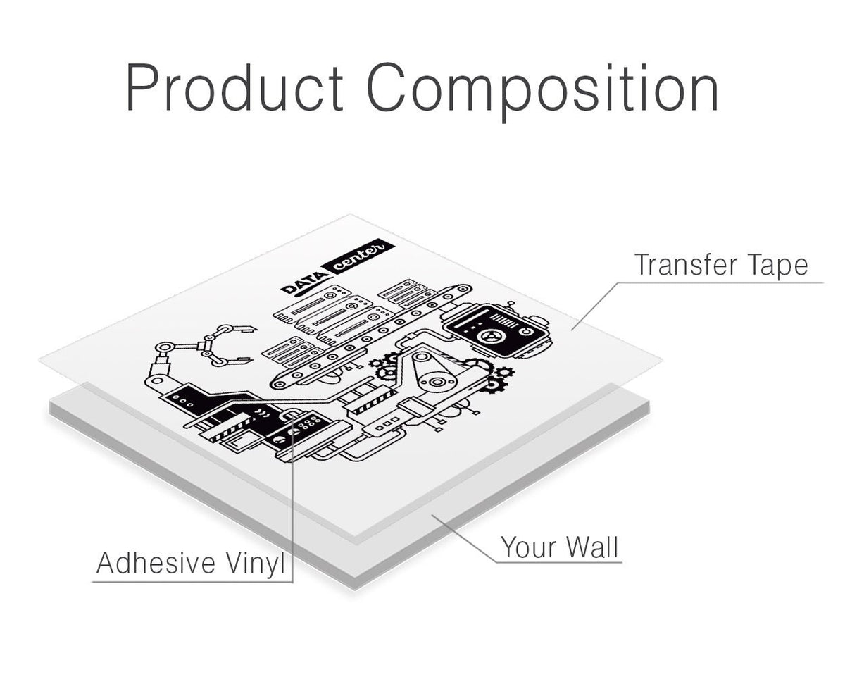 Data Center Vinyl Wall Decal: Corporate Office Decor