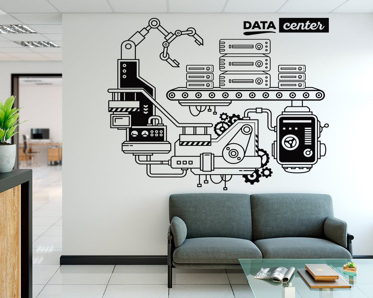 Data Center Vinyl Wall Decal: Corporate Office Decor