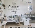 Follow Your Dreams Wall Decal: Kids Room Decor, Quote Sticker