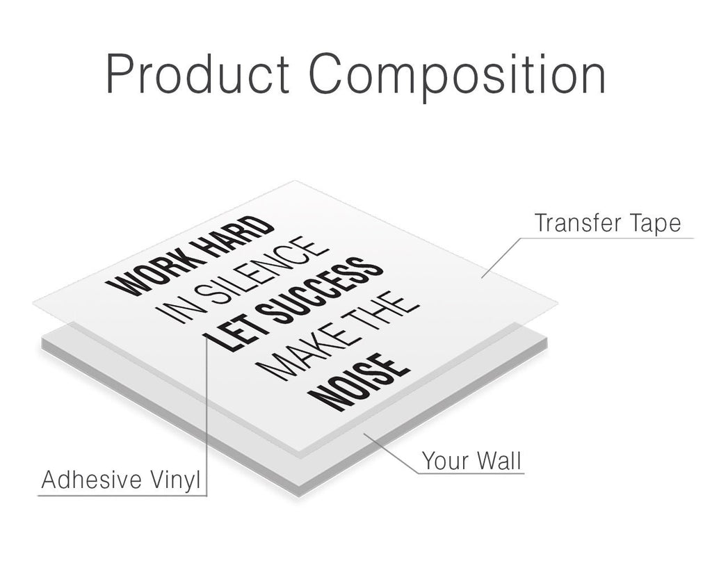 Work Hard Vinyl Wall Decal: Motivational Office Decor