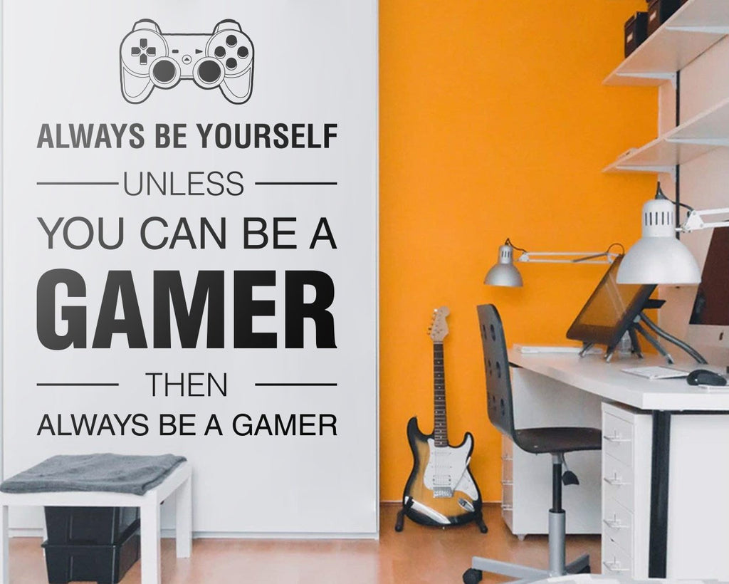 Always a Gamer Wall Decal, Gamer Room Decor, Gaming Setup Vinyl Sticker