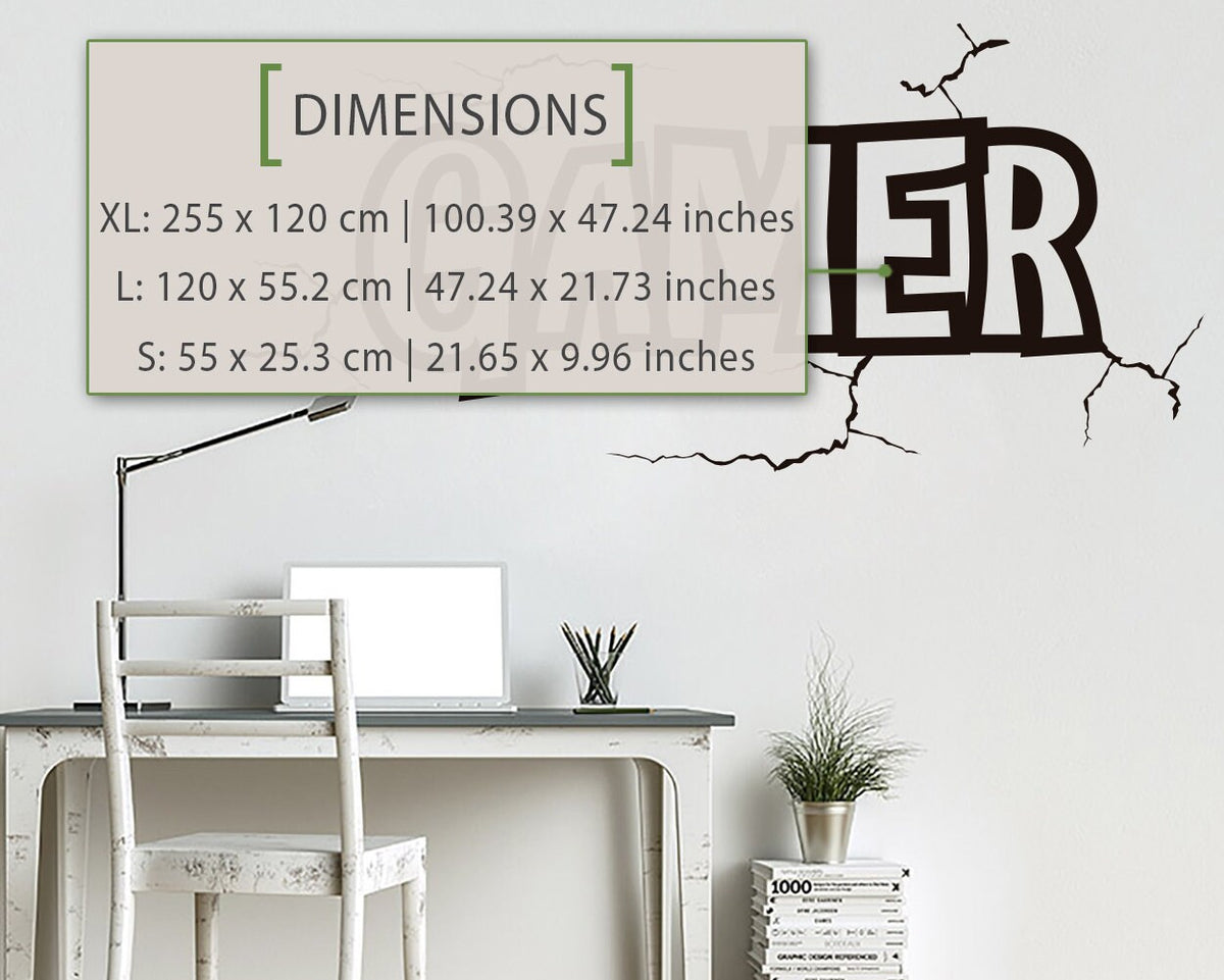 Gamer Wall Decal, Gamer Room Decor, Battlestation Vinyl Sticker