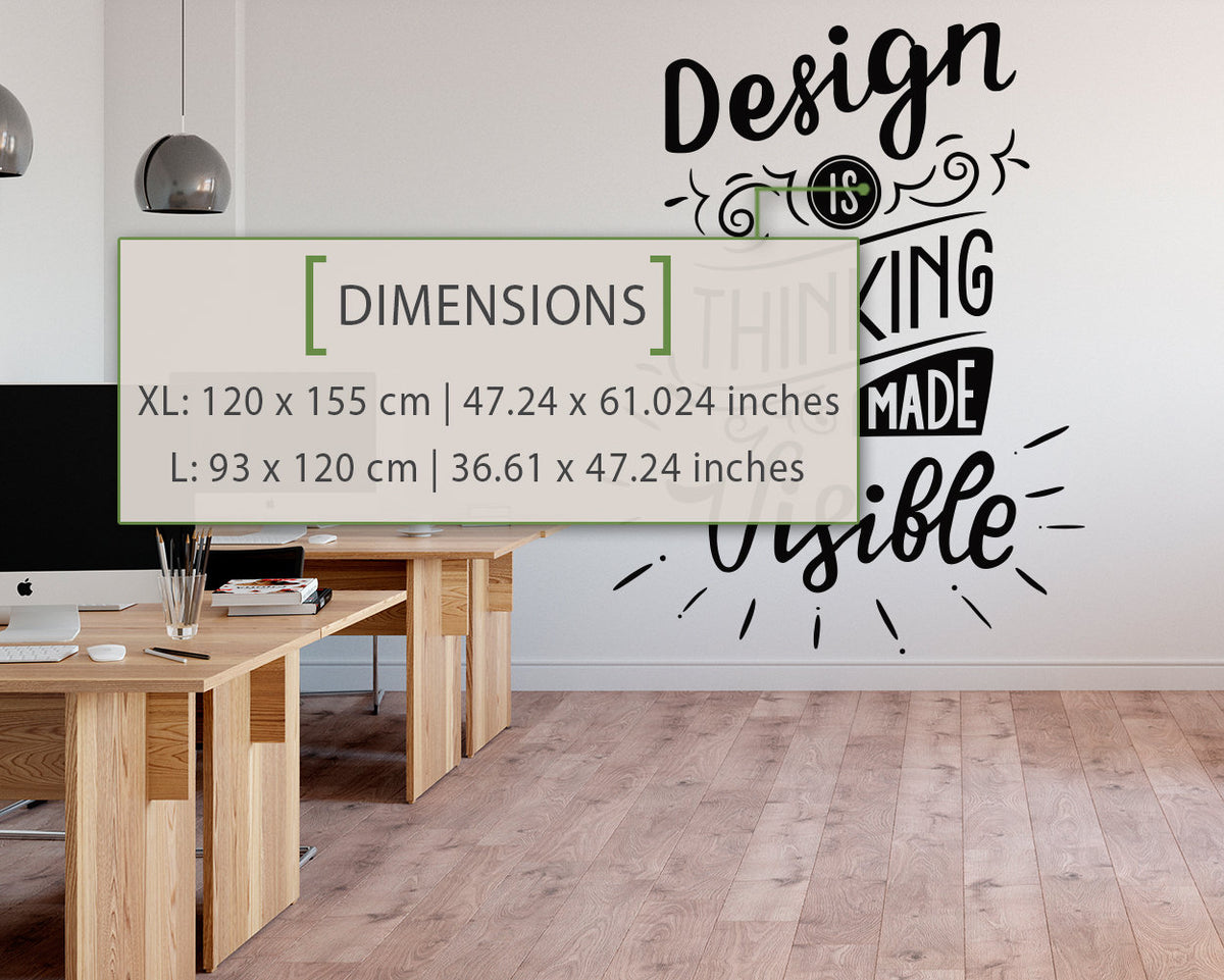 Office Wall Decal: Design is Thinking Made Visible